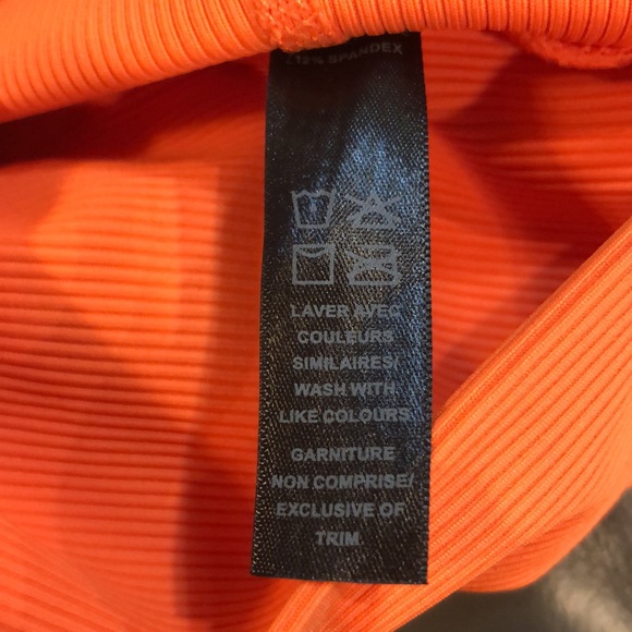 Kyodan || NWT || Tangerine Ribbed High Waist Bike Shorts - Picture 5 of 6